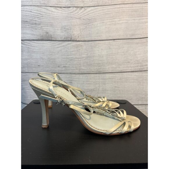 Grazia Alicia Silk Beaded Bridal Shoe Size 9.5 - Picture 4 of 7